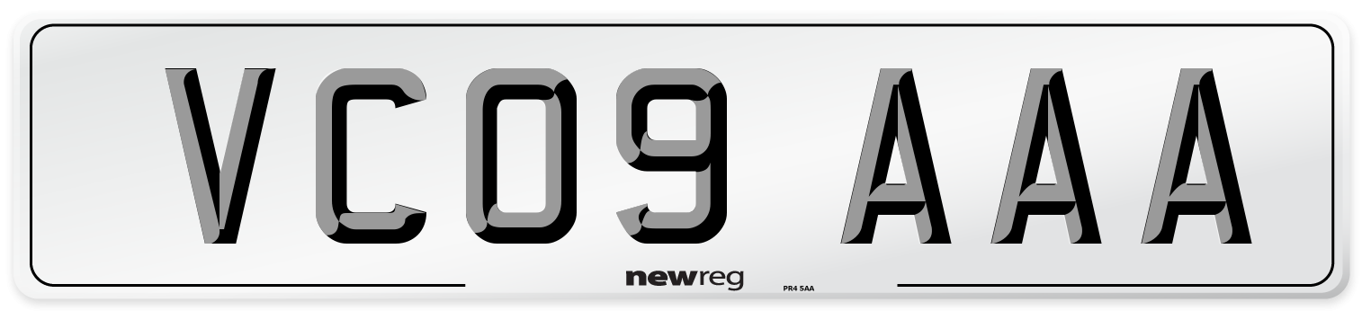 VC09 AAA Number Plate from New Reg
